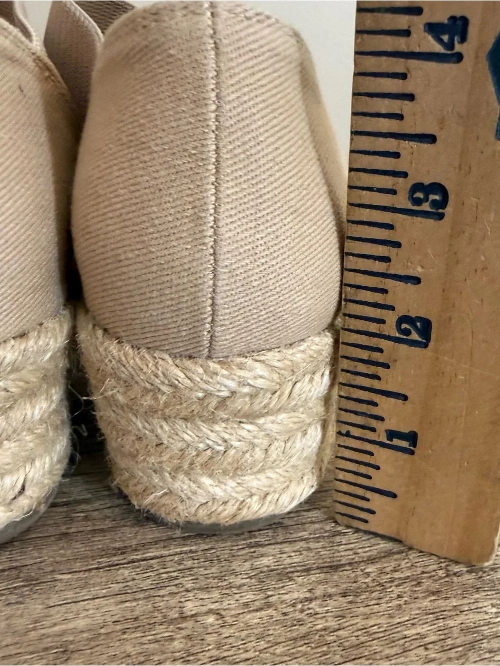Life Stride Velocity 2.0 Keaton Espadrille Wedges Shoes Beige Canvas Sz 8.5 Boho